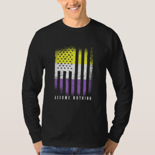 Camiseta Sinalizador Não Binário Assume Nada Genderqueer No