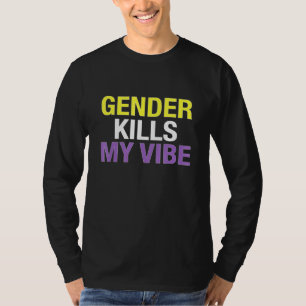 Camiseta Sinalizador Não Binário Funny Enby Genderqueer Não