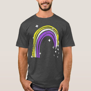 Camiseta Sinalizador Não Binário orgulho gay mês Arco-Íris