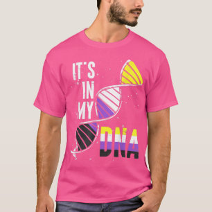 Camiseta Sinalizador Não Binário Orgulho gay Mês de DNA Fil