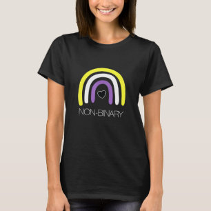 Camiseta Sinalizador Não Binário Rainbow Enby Genderqueer N