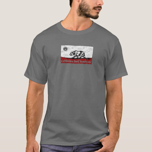Camiseta Sinalizador Nativo do Surf Sindicado da Califórnia (Frente)