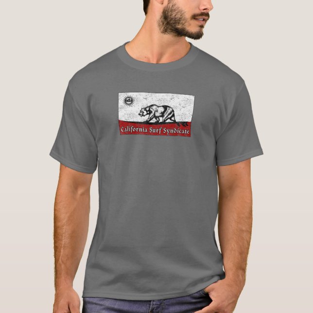 Camiseta Sinalizador Nativo do Surf Sindicado da Califórnia (Frente)