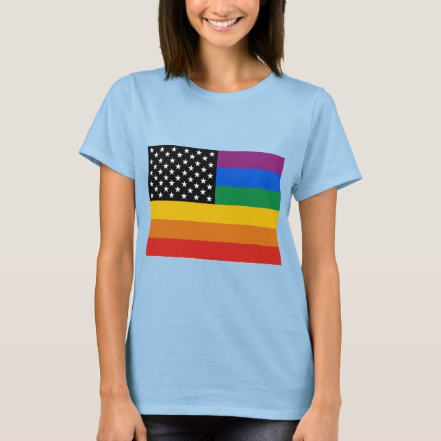 Camiseta Sinalizador orgulho gay (Frente)