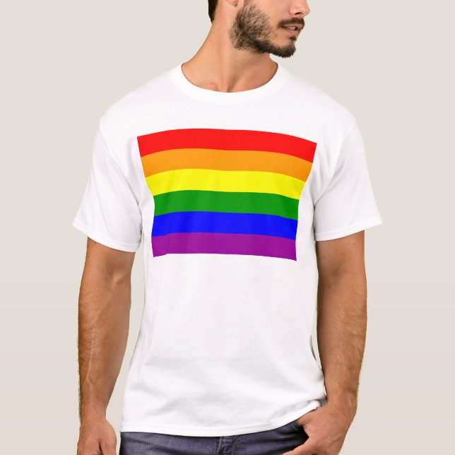 Camiseta Sinalizador orgulho gay / Sinalizador Arco-íris (Frente)