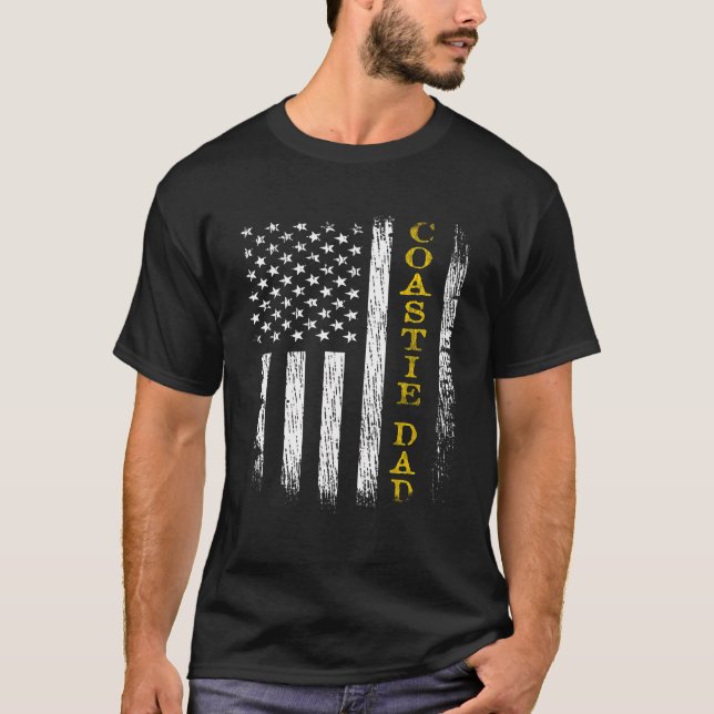 Camiseta Sinalizador Pai Costeira Uscg Coastie Guarda Dos E (Frente)