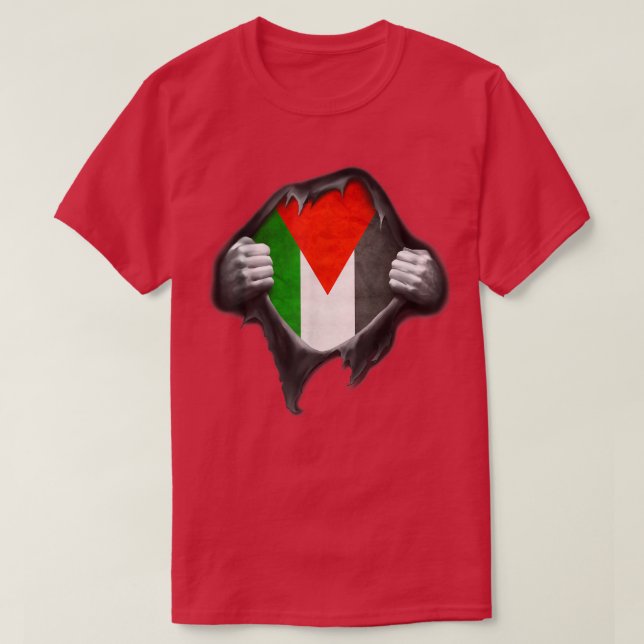 Camiseta Sinalizador Palestina T (Frente do Design)