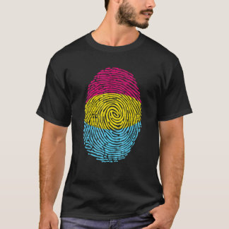 Camiseta Sinalizador Pansexual Bonito Impressão Digital Ort