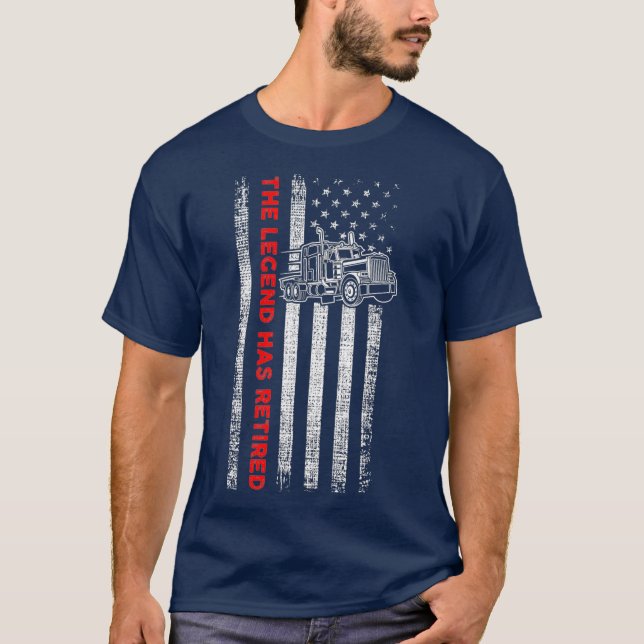 Camiseta Sinalizador Patriótico do Motorista de Caminhão Ap (Frente)