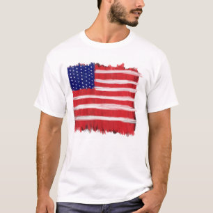 Camiseta Sinalizador Pintado de Arte de Folk