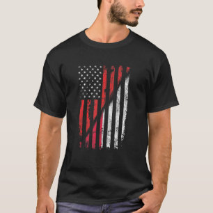 Camiseta Sinalizador Polonês Americano Estilo Retroativo U