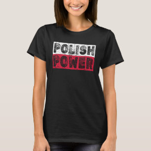 Camiseta Sinalizador polonês de potência de vinheta do Polô
