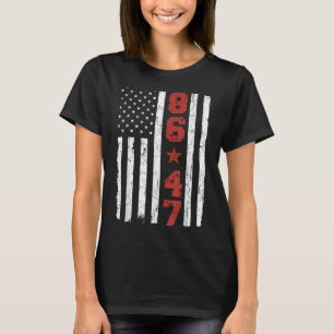 Camiseta Sinalizador retroativo Dos Eua 86 47 Anti Trump