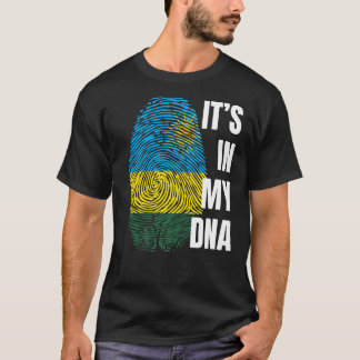 Camiseta Sinalizador Ruanda Dna Impressão Digital Impressão
