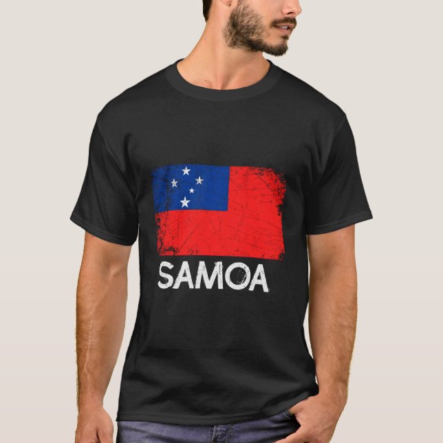 Camiseta Sinalizador Samoano Feito Em Samoa (Frente)