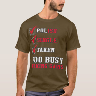 Camiseta Sinalizador Sarcasiano Polonês Gym Funny Polônia 