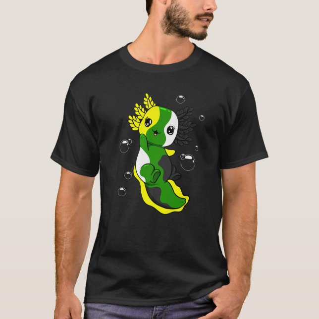 Camiseta Sinalizador Skoliosexual Axolotl Pile Kawaii Skoli (Frente)