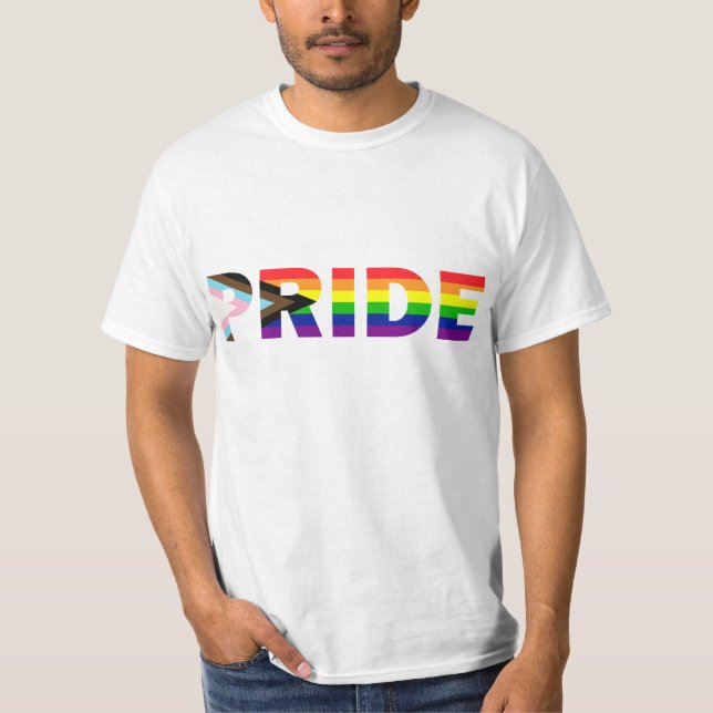 Camiseta Sinalizador T-Shirt do Orgulho de Progresso (Frente)