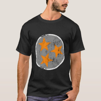 Camiseta Sinalizador Tn Cinza Afetada Laranja Estado Do Ten