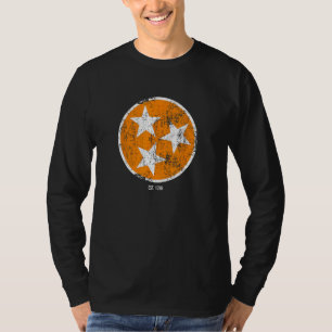 Camiseta Sinalizador TN de 3 Estrelas Orange & White Tennes