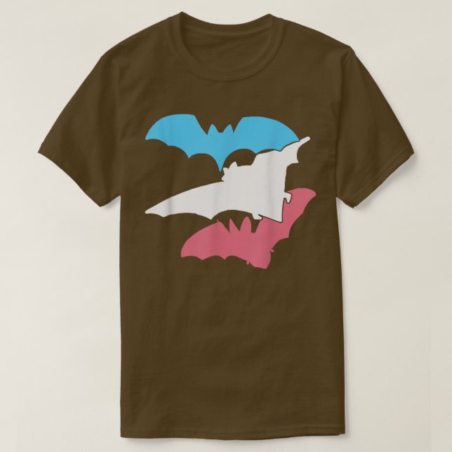 Camiseta Sinalizador Trans Sexo Orgulho Bat Funny LGBTQ Ort (Frente do Design)