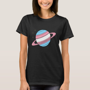 Camiseta Sinalizador Transgênero Prido Trans Saturn Lgbt Tr