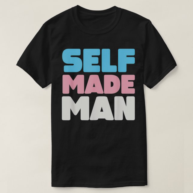 Camiseta Sinalizador Transgênero Trans Self-Fabricado FTM L (Frente do Design)