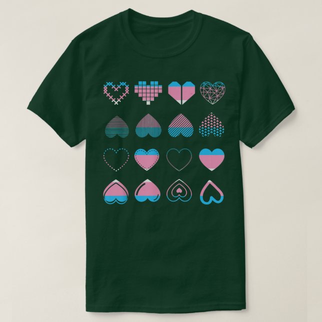 Camiseta Sinalizador Transseual do Mês do Orgulho Trans Cor (Frente do Design)