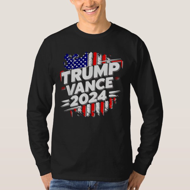 Camiseta Sinalizador Trump Vance 2024 EUA (Frente)