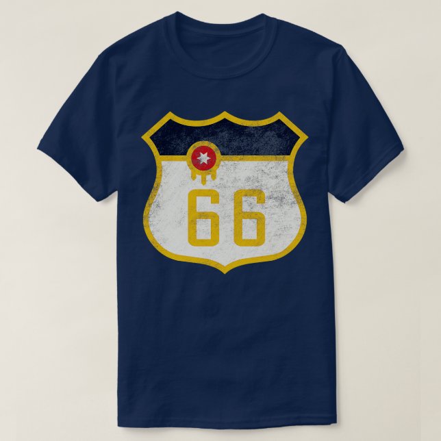 Camiseta Sinalizador Tulsa 66 em dificuldades (Frente do Design)