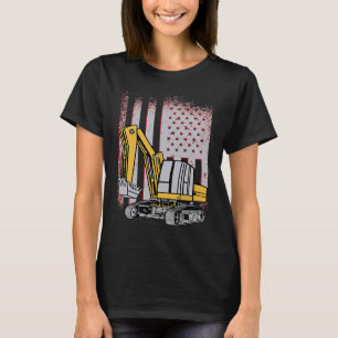 Camiseta Sinalizador Us de Excavador de Equipamento Pesado