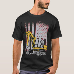 Camiseta Sinalizador Us de Excavador de Equipamento Pesado