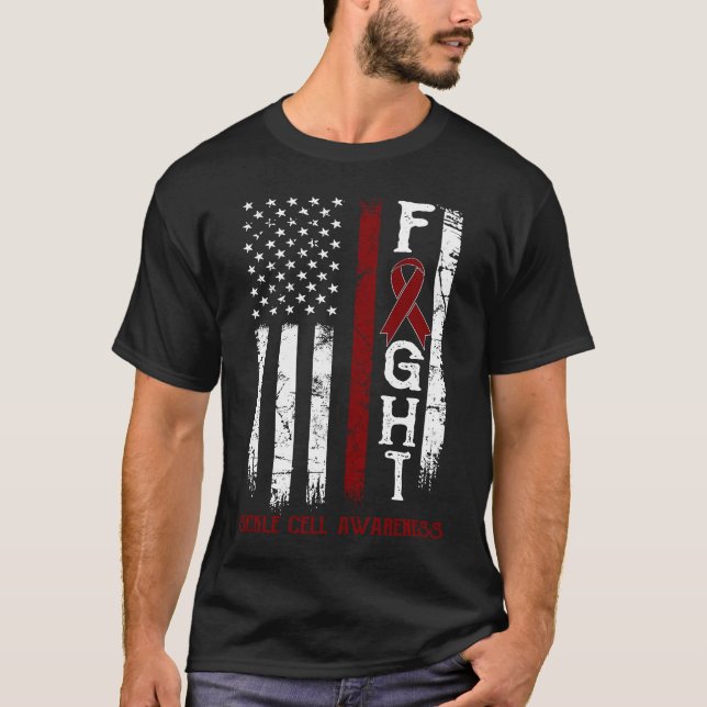 Camiseta Sinalizador US do Guerreiro de Células Falsiformes (Frente)
