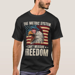 Camiseta Sinalizador Usa da Águia O Sistema Métrico não Pod