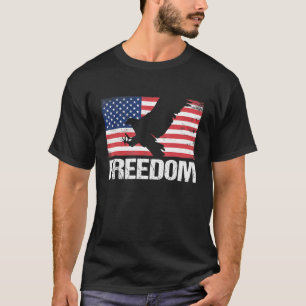 Camiseta Sinalizador Usa Freedom American Bald Eagle Usa