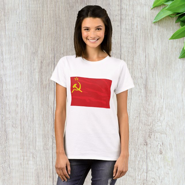 Camiseta Sinalizador USSR Womens T-Shirt (Criador carregado)