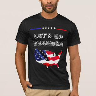 Camiseta Sinalizador VAMOS GO BRANDON Funny Trump USA Perso