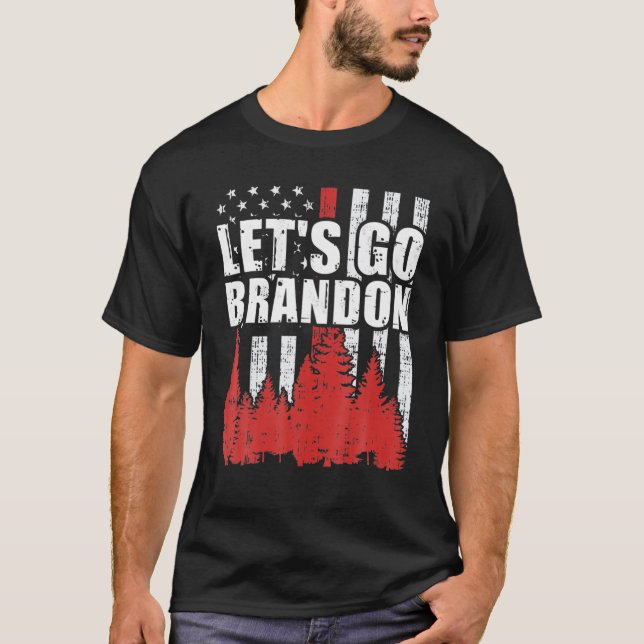 Camiseta Sinalizador Vamos Go Brandon Thin Red Line EUA (Frente)