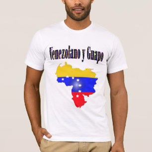 Camiseta Sinalizador Venezuela com texto Venezolano y guapo