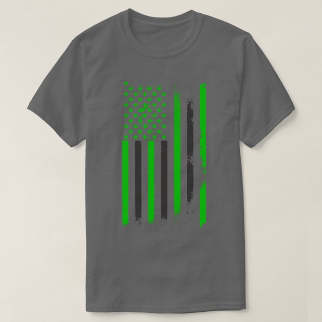 Camiseta Sinalizador Verde EUA (Frente do Design)
