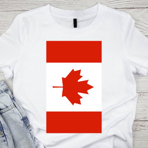 Camiseta Sinalizador Vertical do Canadá