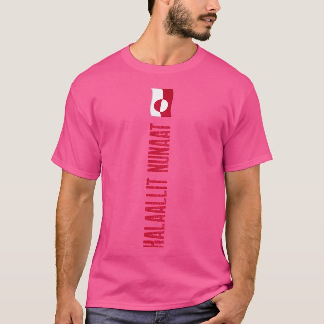 Camiseta Sinalizador Vertical do Kalaallit Nunaat da Gronel (Frente)