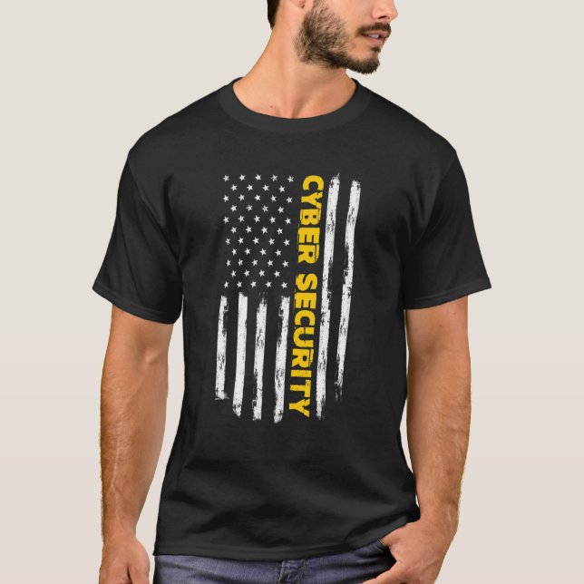 Camiseta Sinalizador Vertical Us para Programadores de TI d (Frente)