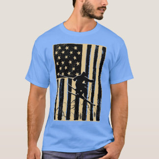 Camiseta Sinalizador Vintage Skiing Us