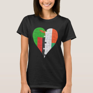 Camiseta Sinalizador Zambiano malgaxe Heart
