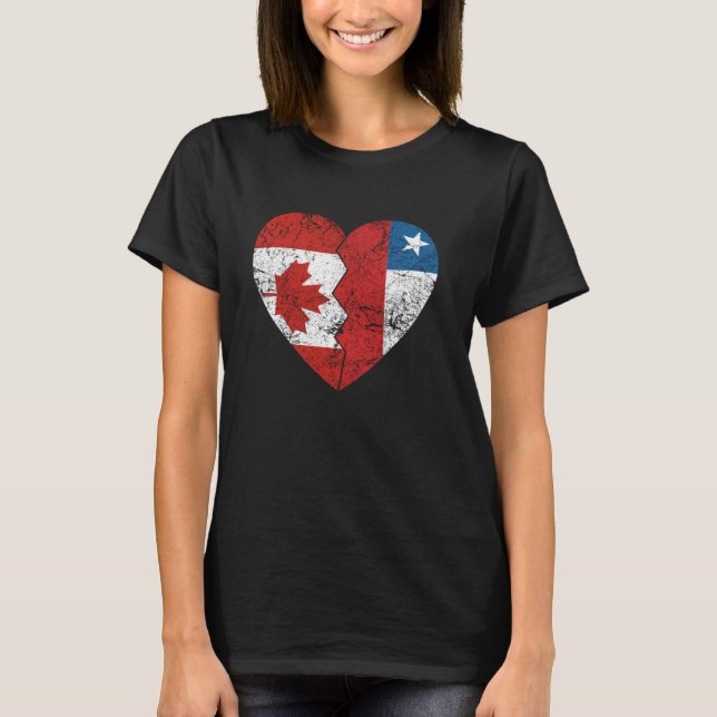 Camiseta Sinalizadores chilenos canadenses Heart Canada Chi (Frente)