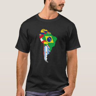 Camiseta Sinalizadores da América do Sul descrevem Silhouet