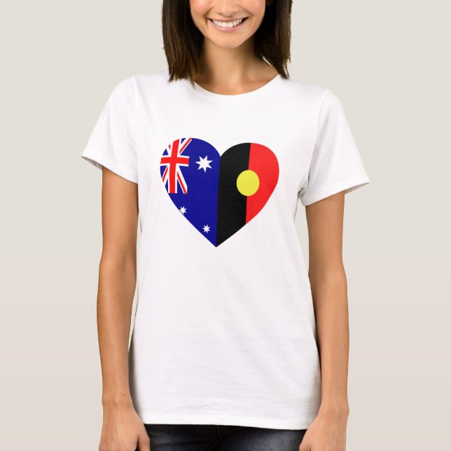 Camiseta Sinalizadores de Coração Aborígenes Australianos (Frente)