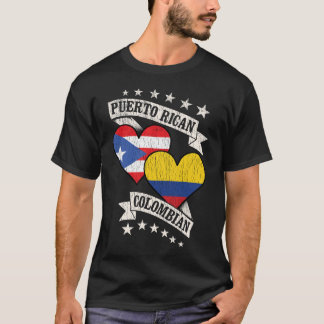 Camiseta Sinalizadores de Coração Colombianos porto-riquenh