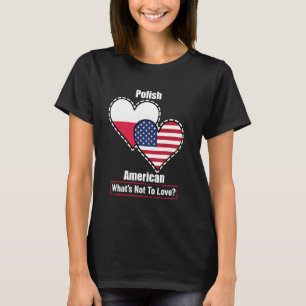 Camiseta Sinalizadores de Coração Poloneses Americanos O qu